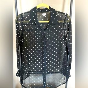 Black and White Polka Dot Blouse